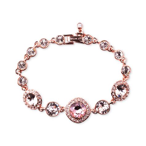 rose gold givenchy crystal tear drop bracelt|Macy's.